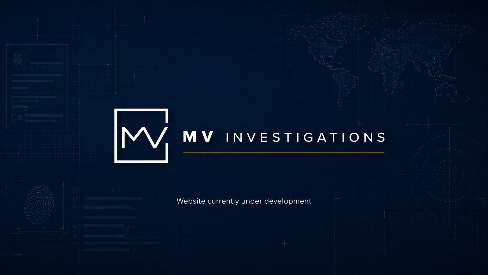 MV Investigations — Website currently under development